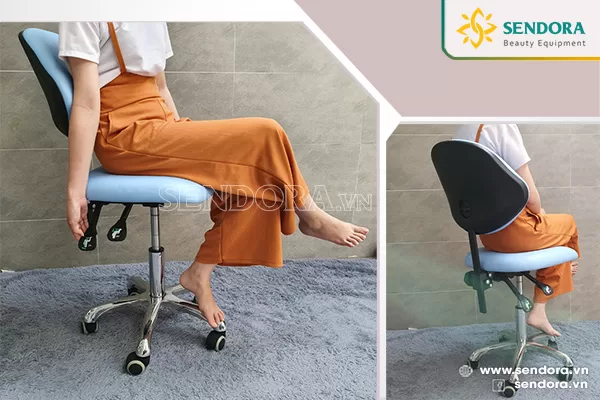 Ghế xoay spa phun xăm tựa lưng cao HMBS-7030