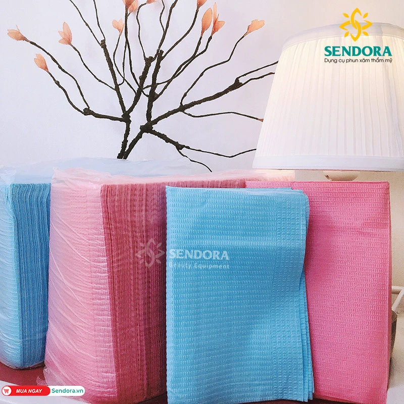Giấy lót kê tay, Miếng lót trải giường, kệ spa, dụng cụ phun xăm 33 x 45cm (Bịch 125 tấm)