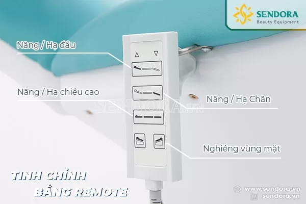 Ghế giường tiêm Filler chỉnh điện Hi-Mec HMBB-8040 (Xanh y tế)