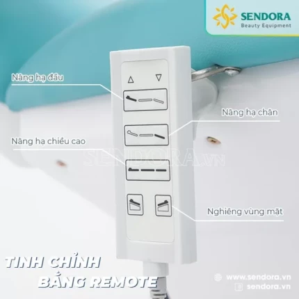 Ghế giường tiêm Filler chỉnh điện Hi-Mec HMBB-8040 (Xanh y tế)