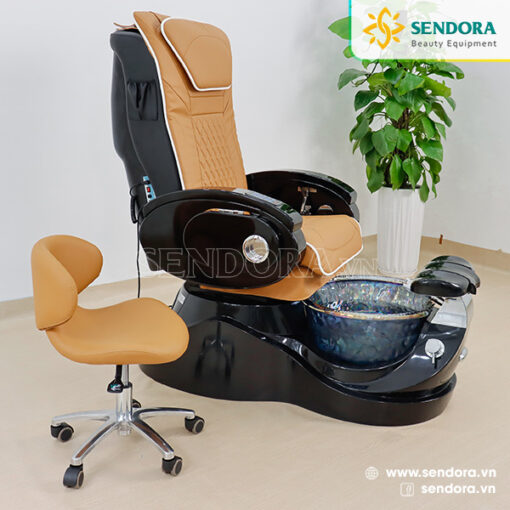 Ghế thợ ngồi làm nail Pedicure HMBS-7090 7 Ghế thợ ngồi làm nail màu capuchino