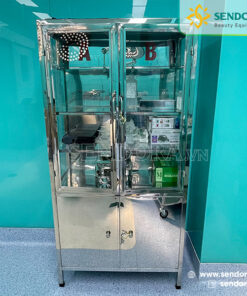 Tủ thuốc y tế inox có ngăn độc AB 800 x 400 x 1600mm