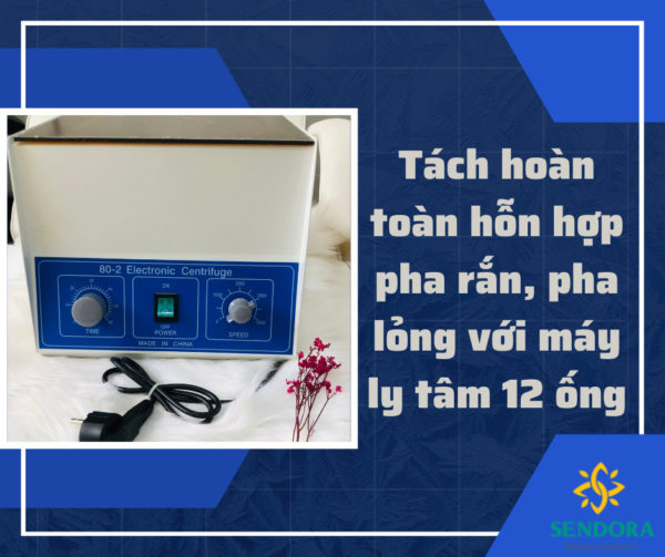 Tách hoàn toàn hỗn hợp pha rắn, pha lỏng với máy quay ly tâm 12 ống