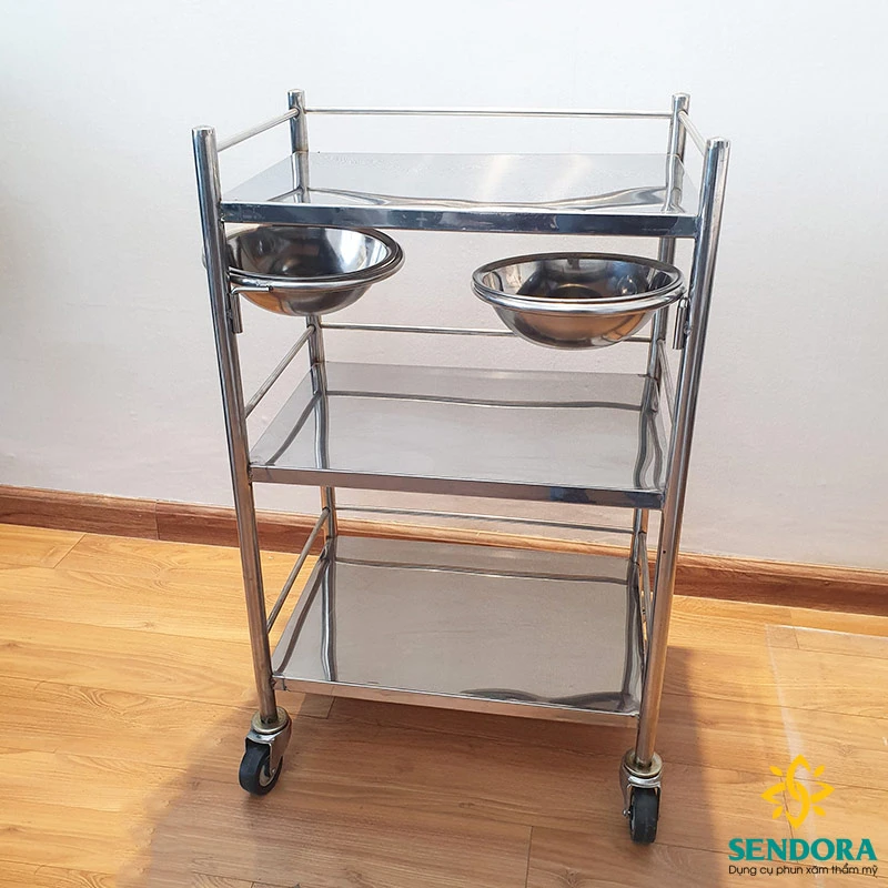xe-day-inox-3-tang-spa-co-bat-nuoc-ke-spa Xe đẩy inox 3 tầng Spa có bát nước dùng cho Spa, thẩm mỹ viện