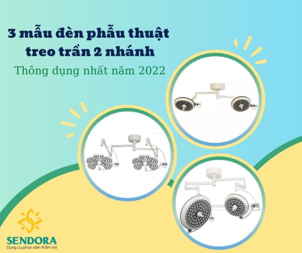 3 Mẫu đèn phẫu thuật treo trần 2 nhánh thông dụng nhất năm 2022