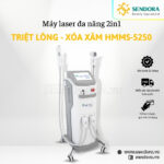 Máy triệt lông xóa xăm lạnh spa liệu trình thấp 2in1 Hi-MEC HMMS-5250