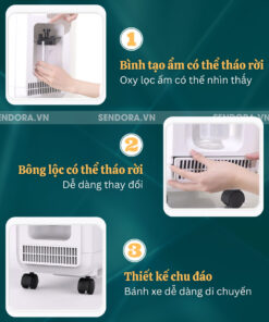 Máy tạo oxy y tế 7 lít OC5B Contec 7 thiet ke noi bat cua may tao oxy 7 lit oc5b