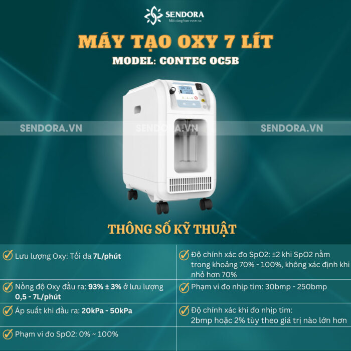 Các thông số của máy tạo oxy OC5B