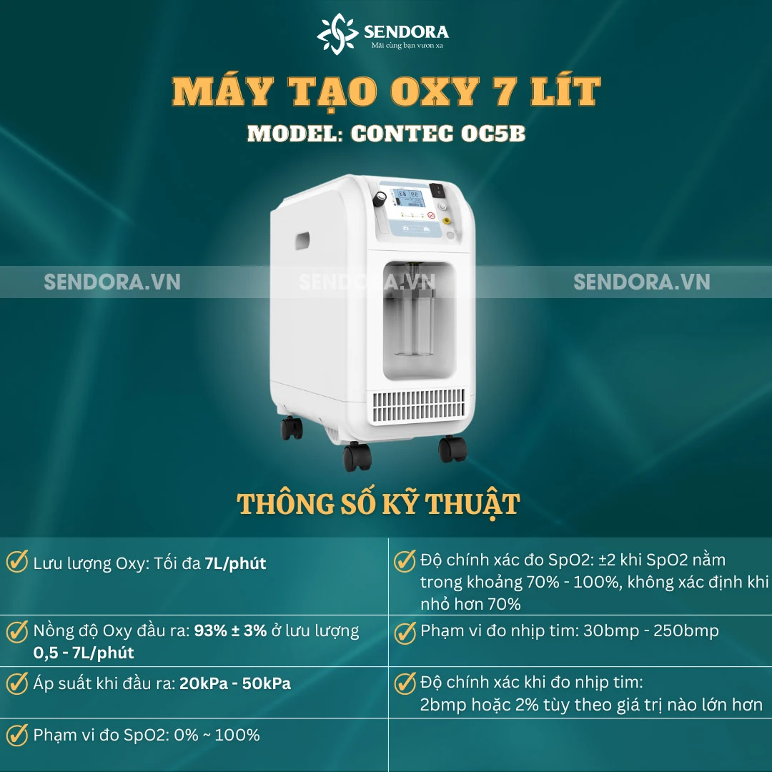 Các thông số của máy tạo oxy OC5B