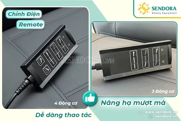 Ghế giường phun xăm chỉnh điện Hi-Mec HMBB-8030 (Màu Đen)