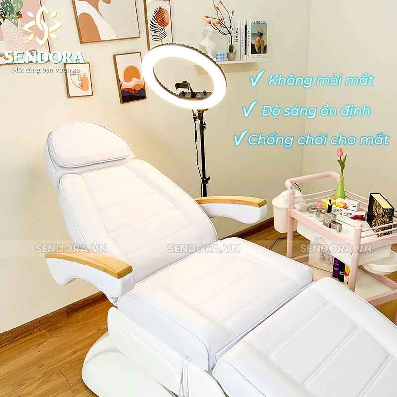 Trang bị 1 bộ combo thiết bị phun xăm hoặc tiêm Filler với đèn led ring HQ-18