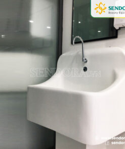 Bồn rửa tay vô trùng 1 vòi tự động composite 6 Bồn rửa tay vô trùng 1 vòi tự động composite, bồn tửa tay phòng mổ