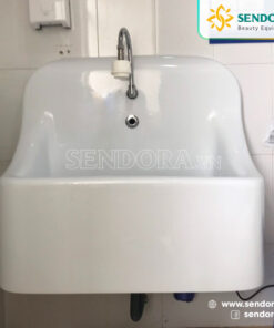 Bồn rửa tay vô trùng 1 vòi tự động composite 7 Bồn rửa tay vô trùng 1 vòi tự động composite, bồn tửa tay phòng mổ