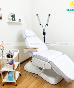 Xe đẩy Spa 3 tầng cao cấp BT-GH4 7 kệ spa 3 tầng cao cấp, xe đẩy spa 3 tầng khung gỗ mặt nhựa ABS