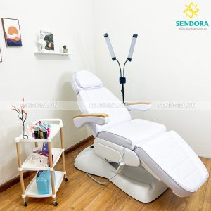 kệ spa 3 tầng cao cấp, xe đẩy spa 3 tầng khung gỗ mặt nhựa ABS