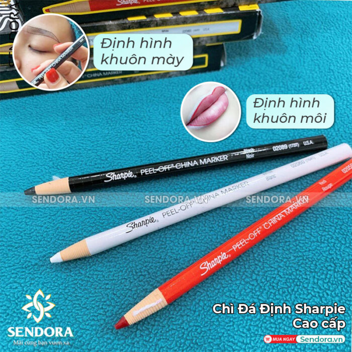 Chì đá Sharpie định hình mày, môi trong phun xăm, Chì kẻ mày cao cấp