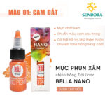 mực phun môi, mực phun xăm nano 01 màu cam đất