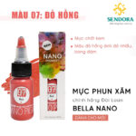 mực phun môi, mực phun xăm nano 07 màu đỏ hồng