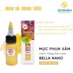 mực phun môi, mực phun xăm nano 10 màu vàng tươi