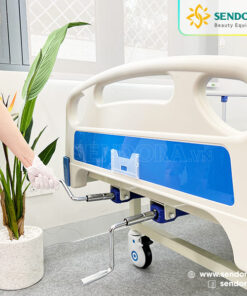 Giường bệnh nhân 2 tay quay Hi-MEC HMHB-1020 11 2 tay quay nâng hạ đầu và nâng hạ chân