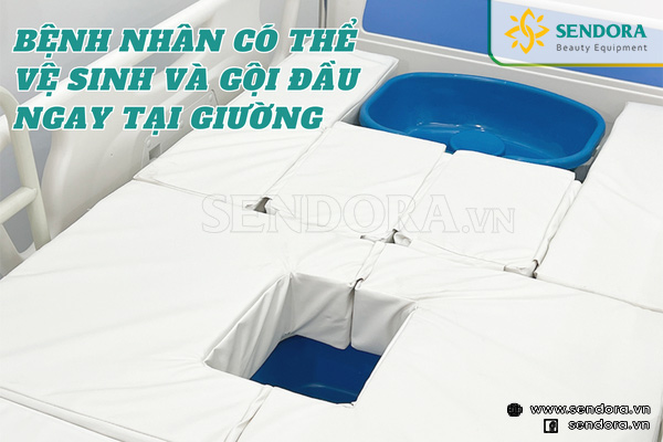 Bệnh nhân có thể vệ sinh và gội đầu ngay tại giường