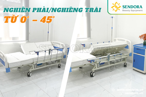 Chức năng nghiên trái/nghiêng phải từ 0 - 45 độ