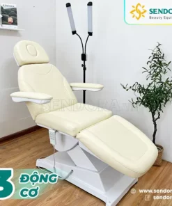 Ghế giường tiêm Filler chỉnh điện Hi-Mec HMBB-8010 (Màu Kem)