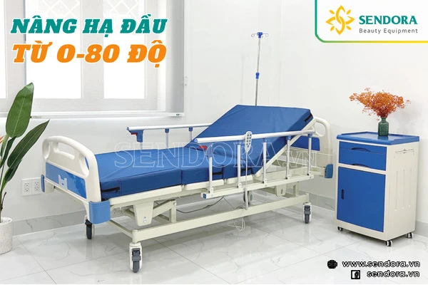 Giường y tế có thể nâng hạ đầu từ 0-80 độ