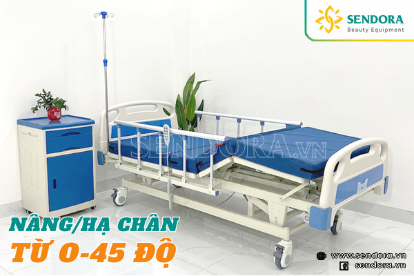 Giường y tế có thể nâng hạ chân từ 0-45 độ