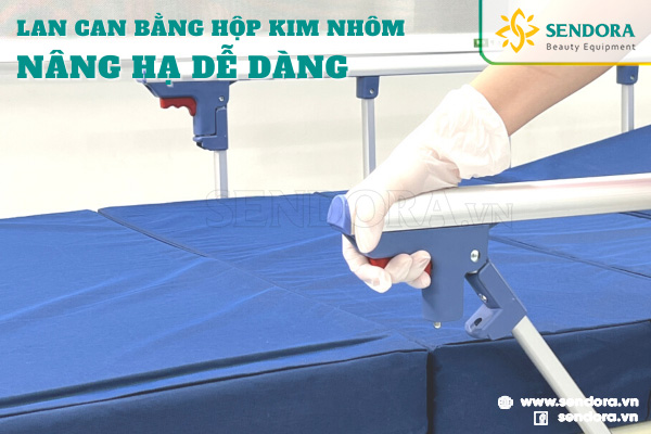 Lan can bằng hộp kim nhôm chắc chắn, nâng hạ dễ dàng