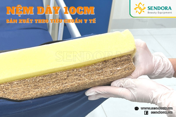 Giường bệnh nhân đa năng 3 tay quay Hi-Mec HMHB-1030 4 Nệm y tế 2 lớp dày 10cm