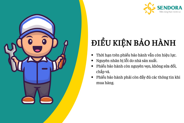 Thời gian bảo hành sản phẩm trên phiếu bảo hành phải còn hiệu lực