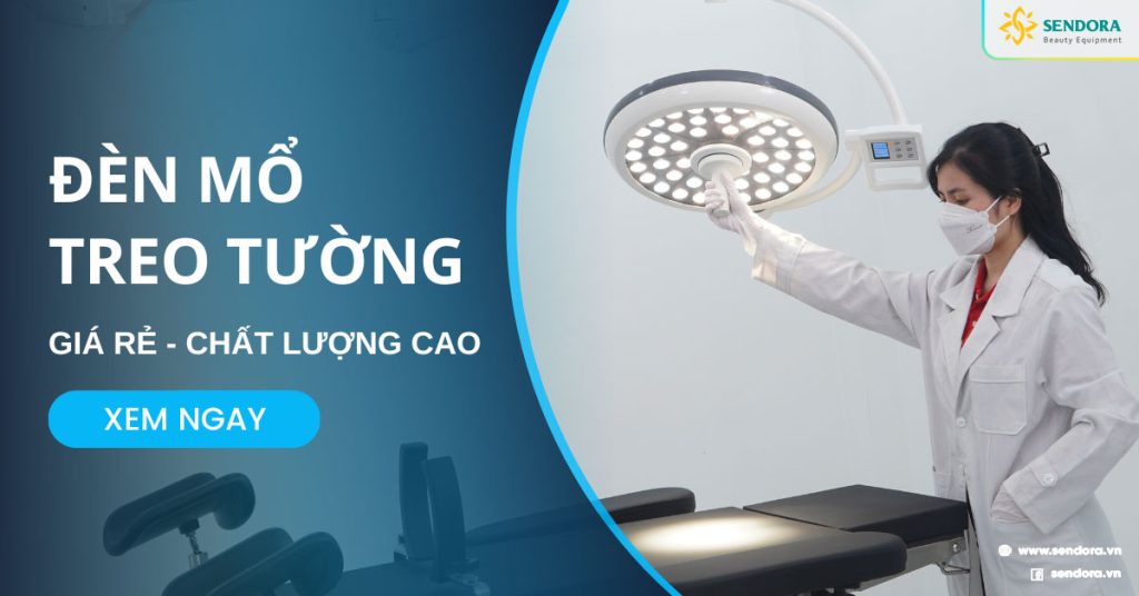 2 mẫu đèn phẫu thuật treo tường giá rẻ chất lượng cao tại Sendora