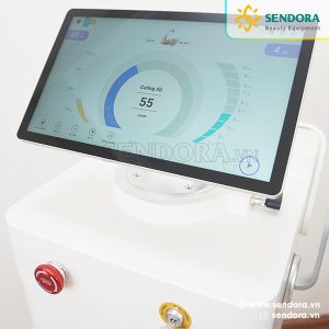 Máy triệt lông Diode Laser Alpha Plus 13 Giao diện màn hình điều trị