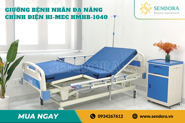 Giường bệnh nhân có bô vệ sinh giá rẻ chỉnh điện Hi-MEC HMHB-1040