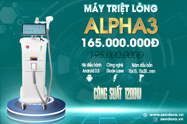 Máy triệt lông Diode Laser Alpha3 giảm đến 30.000.000 VNĐ