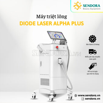 Máy triệt lông lạnh spa liệu trình thấp Diode Laser Alpha Plus