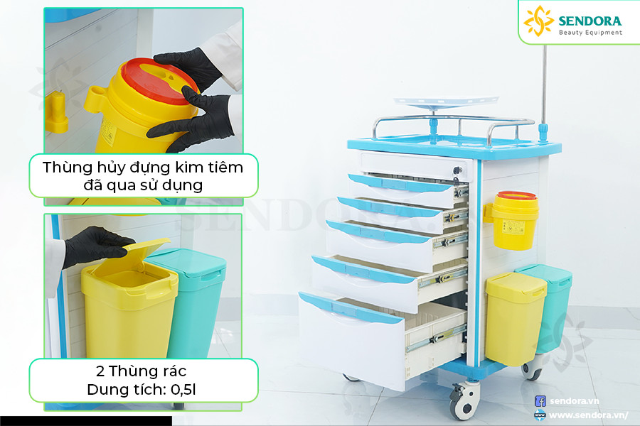 Trang bị 2 thùng rác mini tiện lợi 