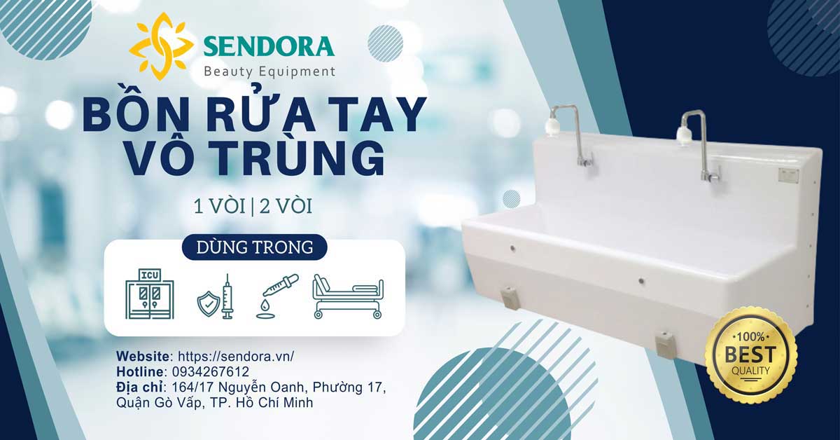 Các loại bồn rửa tay tiệt trùng 1 vòi và 2 vòi của Sendora