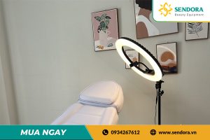 Đèn LED tròn chuyên livestream makeup spa Ring HQ-18 tại Sendora