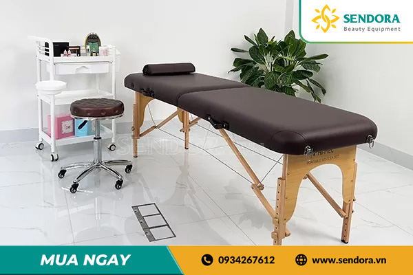 Giường gấp vali massage chân gỗ Hi-Mec HMBB-8101-60 tại Sendora