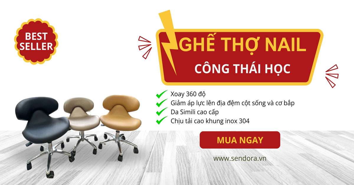 Các loại ghế thợ làm nail chân xoay có tựa lưng tại Sendora