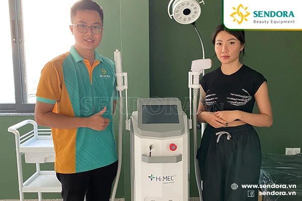 Bàn giao máy laser xóa xăm triệt lông 2in1 Hi-MEC tại Spa Diep.aesthetic, Quận 2, TPHCM