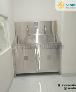 Bồn rửa tay tiệt trùng inox 2 vòi BRT110 giá rẻ Sendora