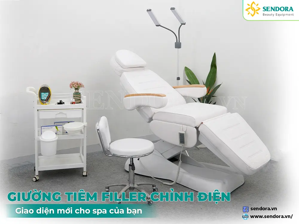 Giường phun xăm, Giường Tiêm Filler chỉnh điện 4 động cơ HMBB-C810