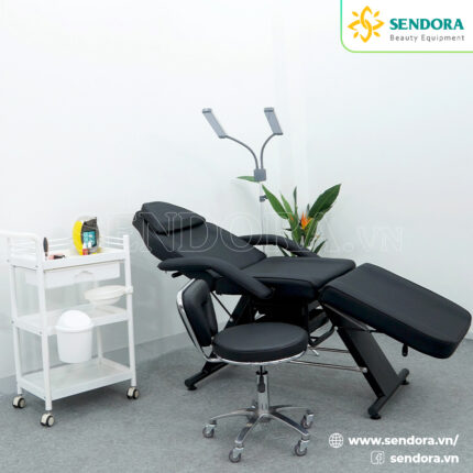 Giường phun xăm thẩm mỹ Hi-MEC HMBB-8000 màu đen tại Sendora