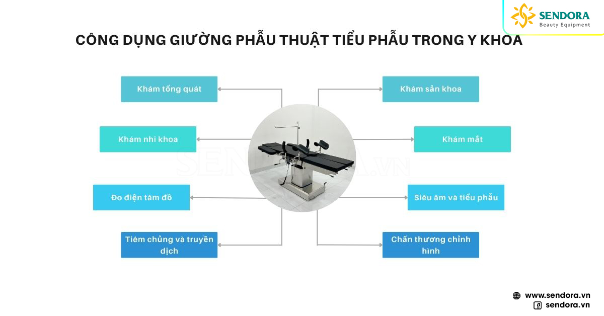 Công dụng các mẫu giường tiểu phẫu giá rẻ tại Gò Vấp, TPHCM, Cần Thơ và Hà Nội của Sendora