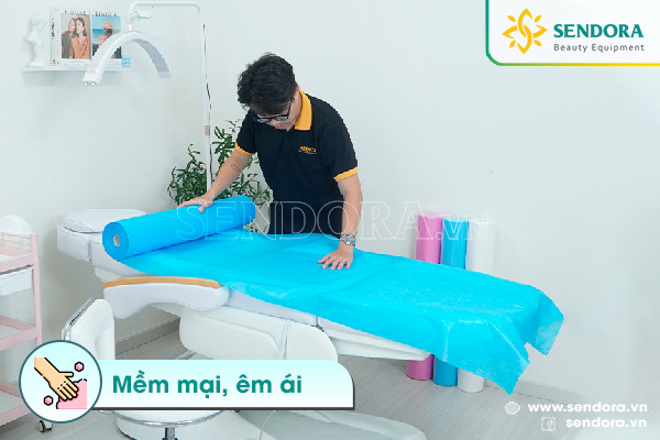 Vải không dệt kháng khuẩn Seny trải giường trong lĩnh vực y tế và thẩm mỹ 12 Mềm mại, êm ái có cảm giác tự nhiên là vải Seny