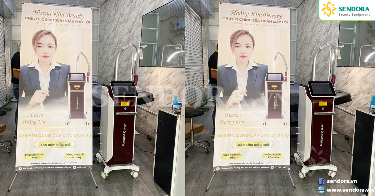 <center>Bàn Giao máy laser xóa xăm Quantum tại Hoàng Kim Beauty</center>