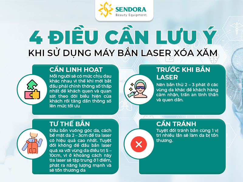 4 điều cần lưu ý khi sử dụng máy xóa hình xăm laser